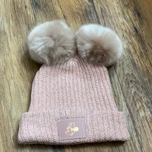 NWOT Disney love your melon beanie rose with gold foil